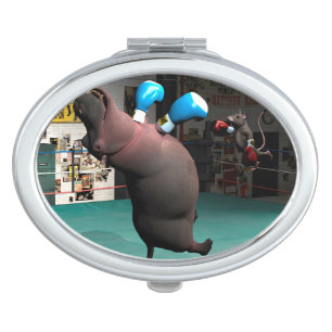 Mouse Beats Hippo KO Makeup Mirror