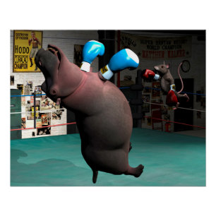 Mouse Beats Hippo KO Poster