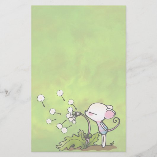 Mouse Blowing on Dandelion (Front)