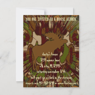 Mouse Camouflage Dinner Invitations