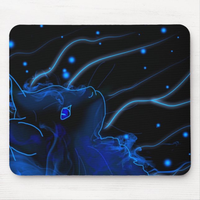 Mouse carpet on neon pad (Front)