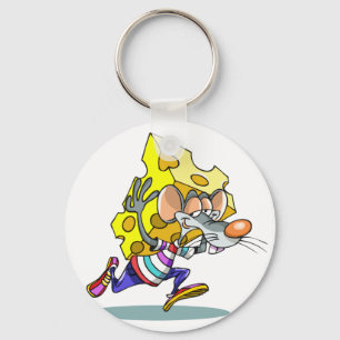 Mouse Carrying Cheese Keychain