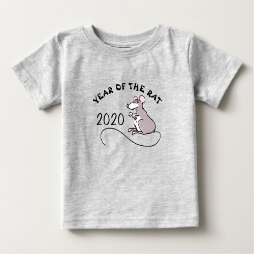 Mouse Cartoon Lunar Rat New Year 2020 Baby T_shirt