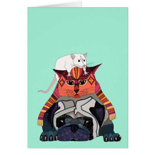 mouse cat pug mint cards (Front)