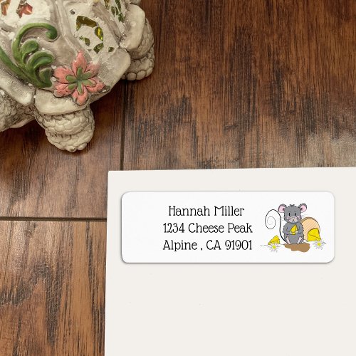 Mouse  cheese and edelweiss return address labels