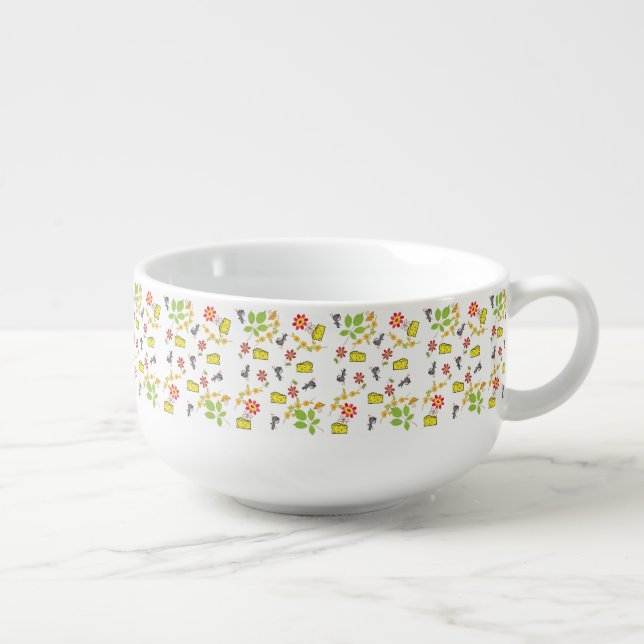 Mouse Cheese Floral Soup Mug (Left)