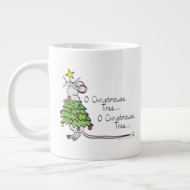 Mouse Christmas Funny Kids Giant Coffee Mug (Left)