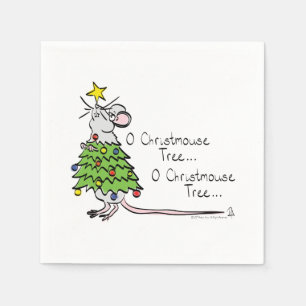 Mouse Christmas Funny Kids Napkins