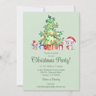 Mouse Christmas Party Invitation