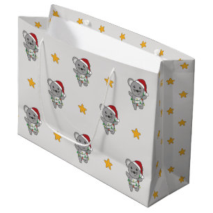 Mouse Christmas Winter Animals Holiday Mice Large Gift Bag
