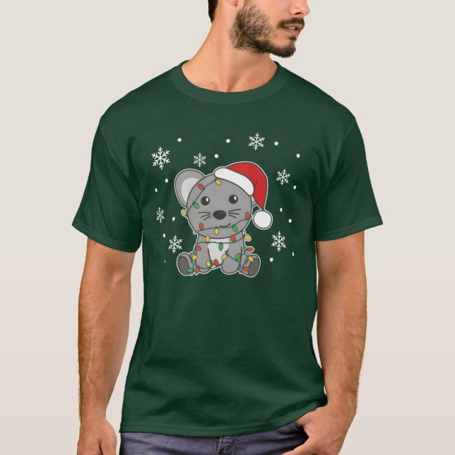 Mouse Christmas Winter Animals Mice friend T-Shirt (Front)