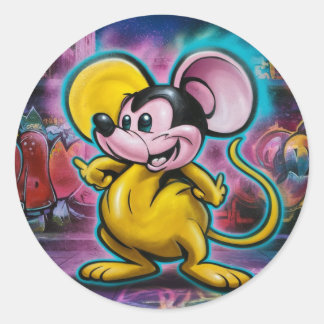 mouse classic round sticker