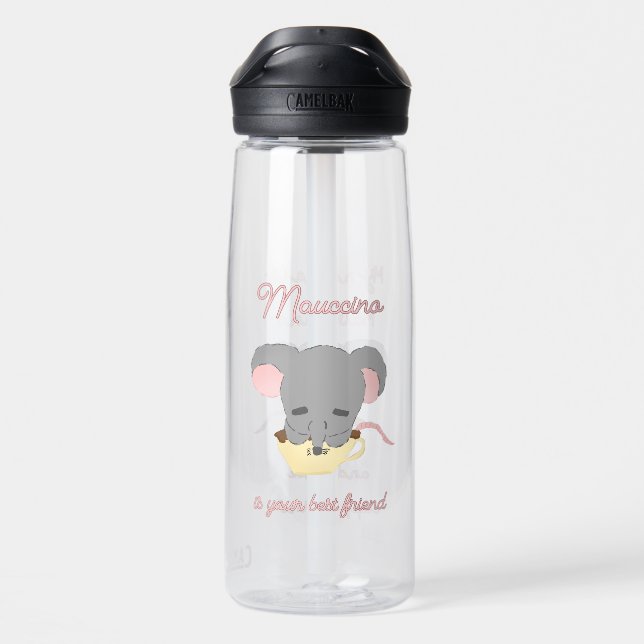 Mouse Cocoa Cappuccino  Water Bottle (Back)