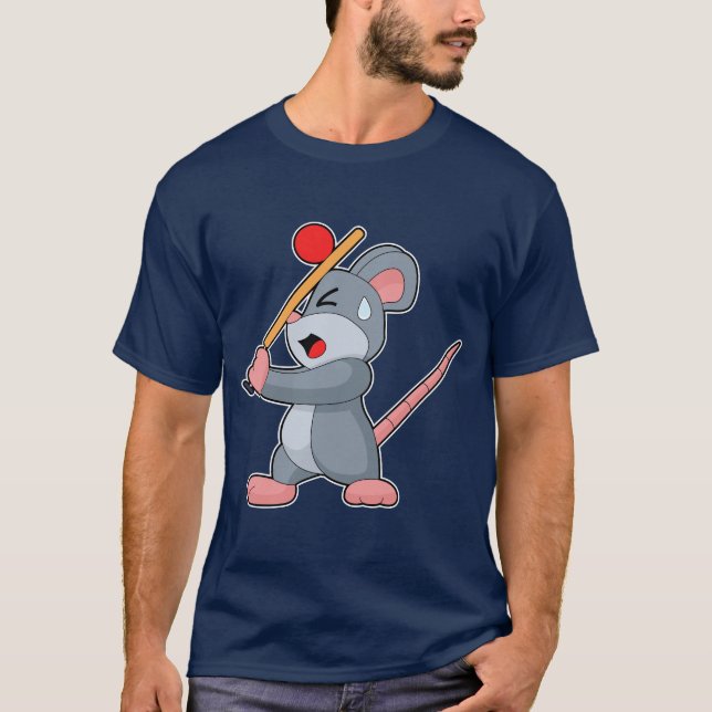 Mouse Cricket Cricket bat T-Shirt (Front)