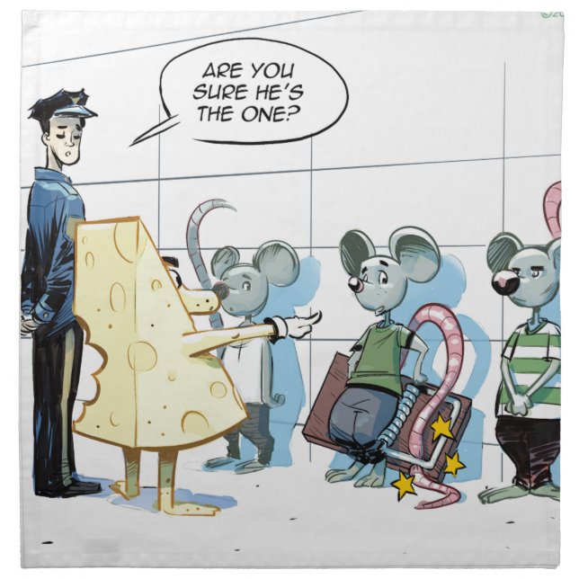 Mouse Crimes by Rick London Funny Napkin (Front)