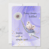 Mouse Dandelion Every Dream Simple Inspirational (Front)