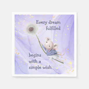 Mouse Dandelion Every Dream Simple Wish Napkins