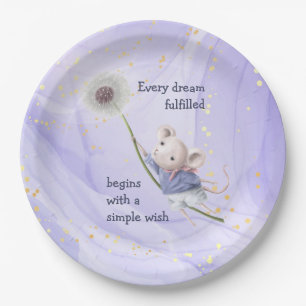 Mouse Dandelion Every Dream Simple Wish Paper Plates