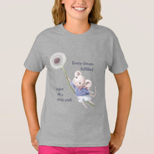 Mouse Dandelion Every Dream Simple Wish  T-Shirt