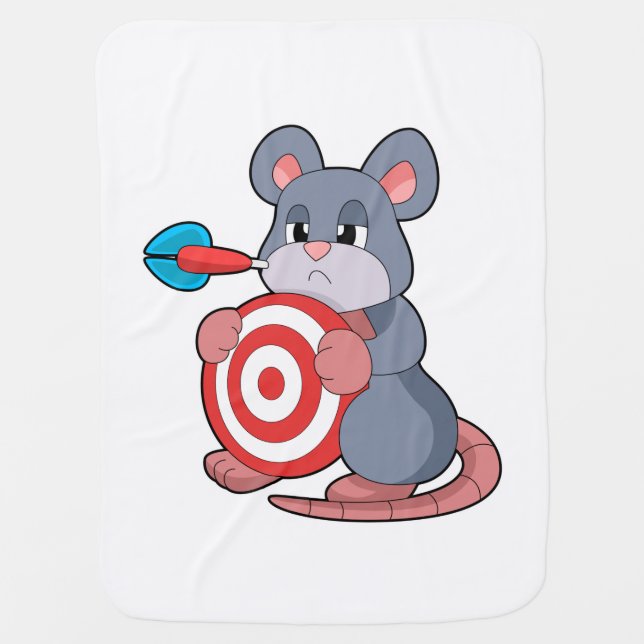 Mouse Darts Dart Dartboard Baby Blanket (Front)