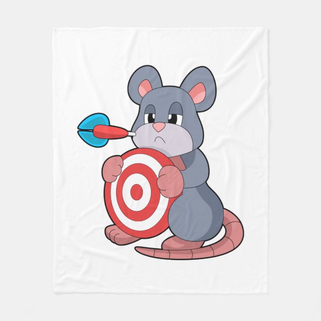 Mouse Darts Dart Dartboard Fleece Blanket (Front)
