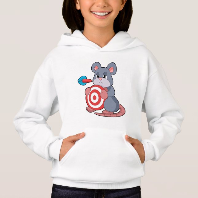 Mouse Darts Dart Dartboard Hoodie (Front)