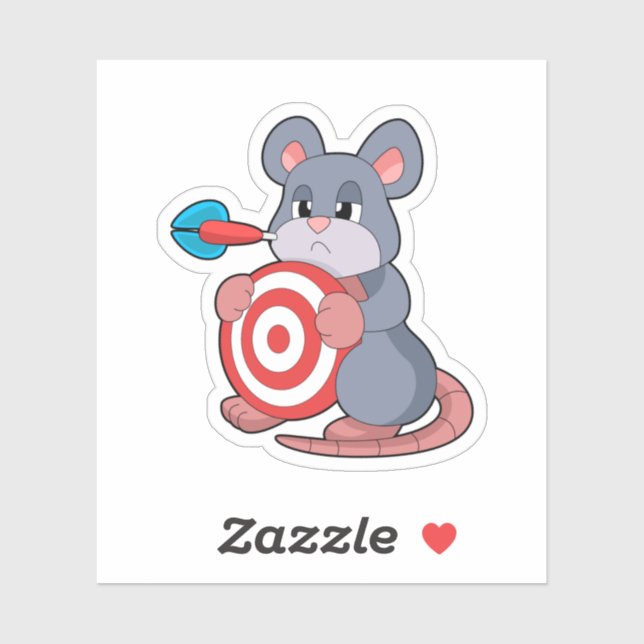Mouse Darts Dart Dartboard Sticker (Sheet)