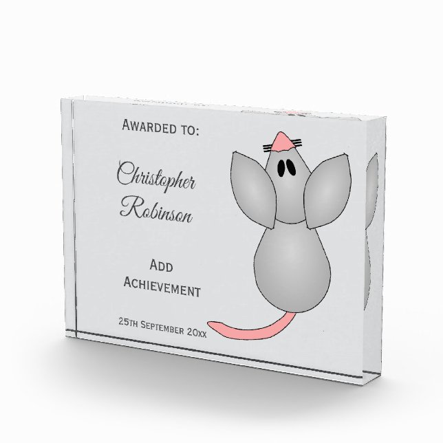Mouse Design Acrylic Award (Right)