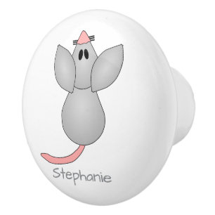 Mouse Design Personalised Ceramic Knob