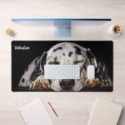 Mouse Desk Mat _ Peaceful Dalmatian Sleeping