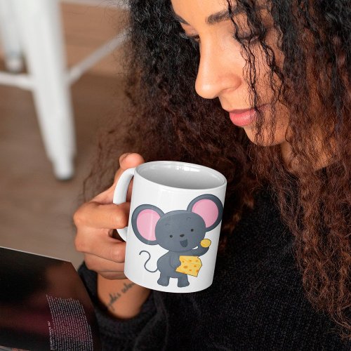Mouse Eating Cheese Coffee Mug