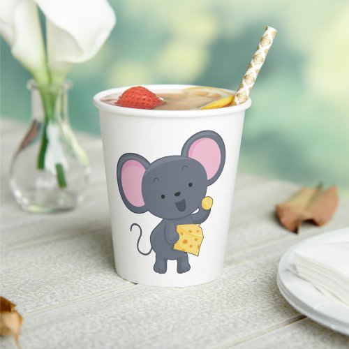 Mouse Eating Cheese Paper Cups