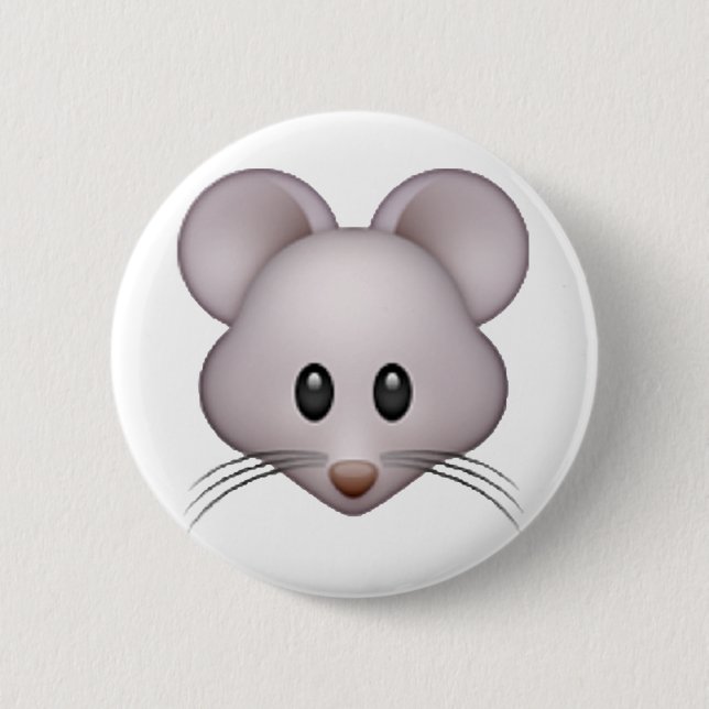 Mouse - Emoji Pinback Button (Front)