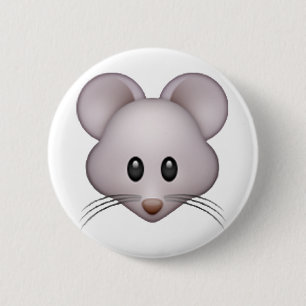 Mouse - Emoji Pinback Button