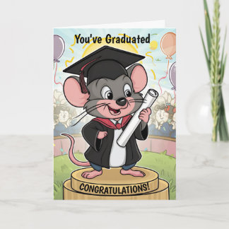 Mouse Graduation Personalized Card