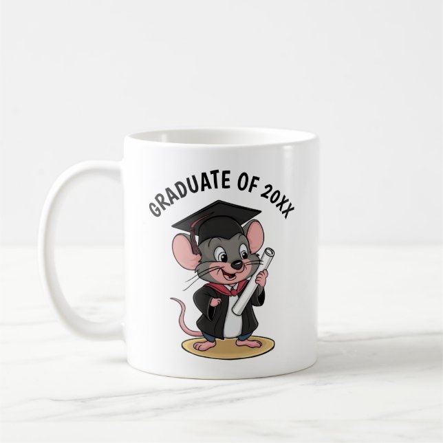 Mouse Graduation Personalized Coffee Mug (Left)
