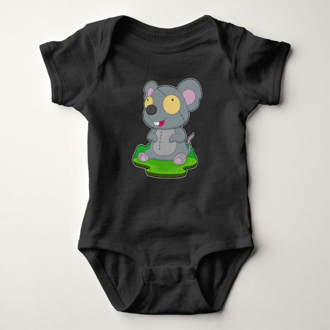 Mouse Halloween Zombie Baby Bodysuit (Front)