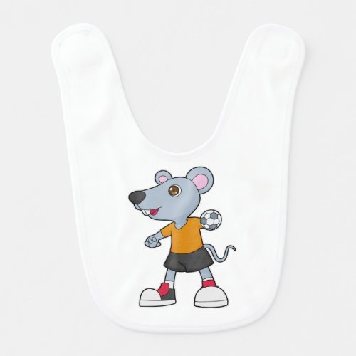 Mouse Handball player Handball Baby Bib