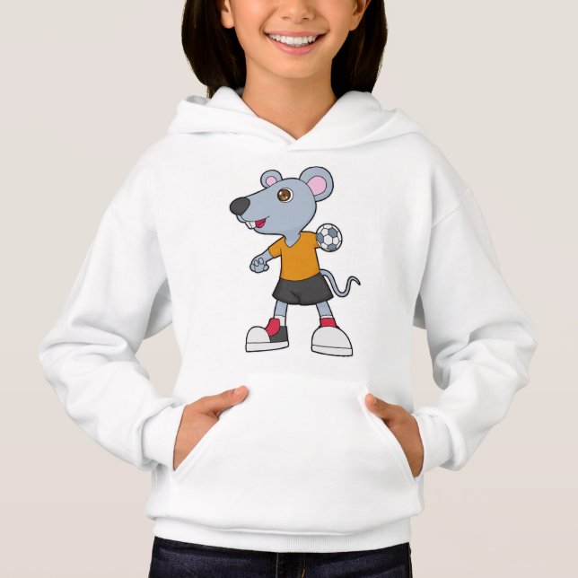 Mouse Handball player Handball Hoodie (Front)