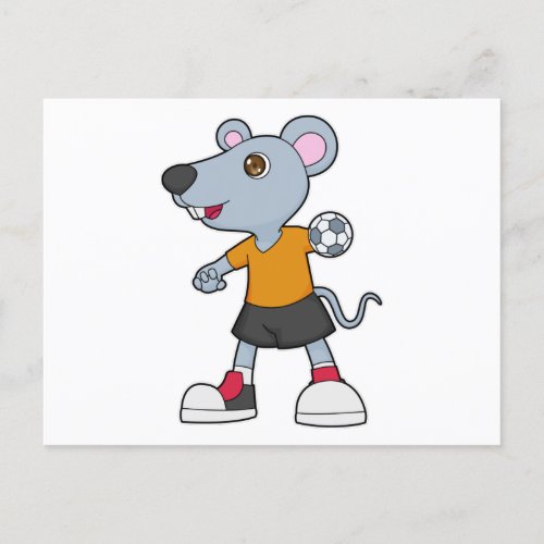 Mouse Handball player Handball Postcard