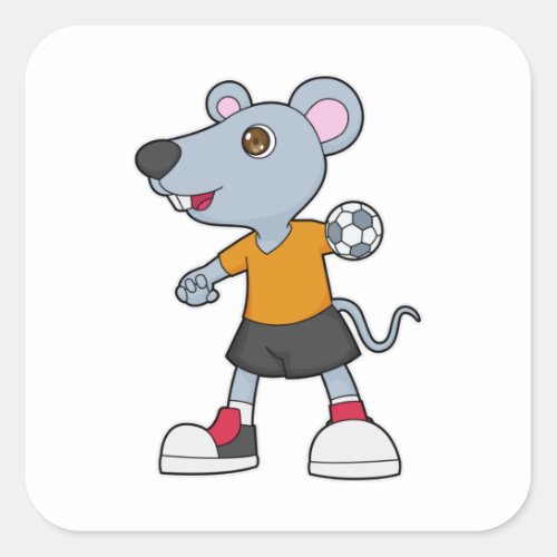 Mouse Handball player Handball Square Sticker