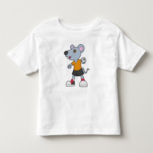 Mouse Handball player Handball Toddler T-shirt (Front)