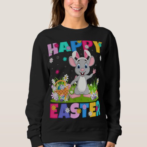 Mouse   Happy Easter Bunny Mouse Easter Sunday Sweatshirt