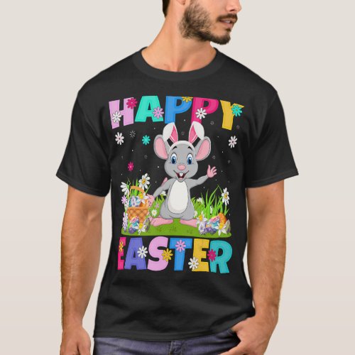 Mouse   Happy Easter Bunny Mouse Easter Sunday T_Shirt