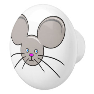 Mouse Head Ceramic Knob