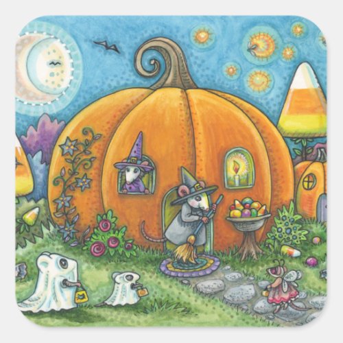 MOUSE HOUSE TRICK OR TREATS HALLOWEEN STICKERS