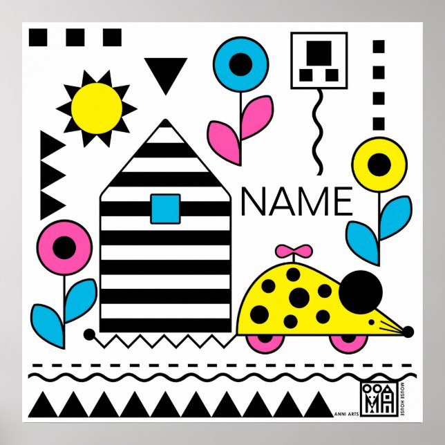 Mouse House Wheelie Mouse Poster 1 -personalize (Front)