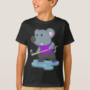 Mouse Ice hockey Ice hockey stick T-Shirt