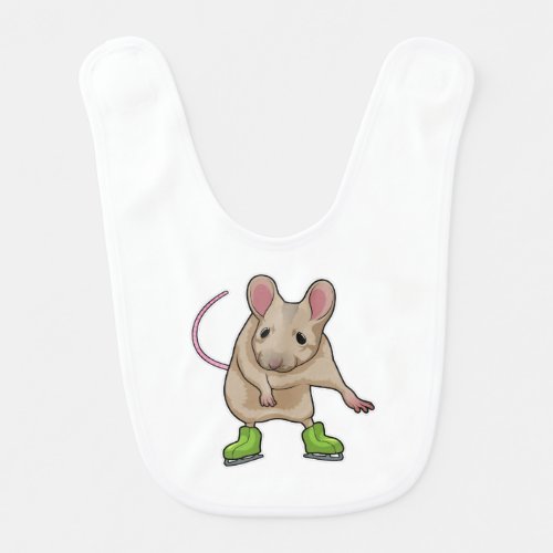 Mouse Ice skating Ice skates Baby Bib