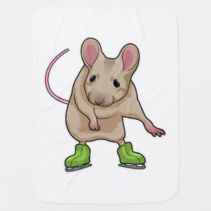 Mouse Ice skating Ice skates Baby Blanket